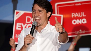 Image: FILE PHOTO: Canada’s Prime Minister Justin Trudeau campaigns in Winnipeg, Manitoba