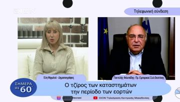 Ο τζίρος των  καταστημάτων την περίοδο των εορτών | Σήμερα σε 60 |   04 01 23