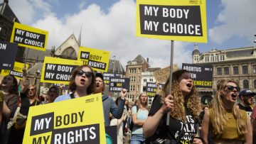 Amnesty International Activists Stage Abortion Rights Protest
