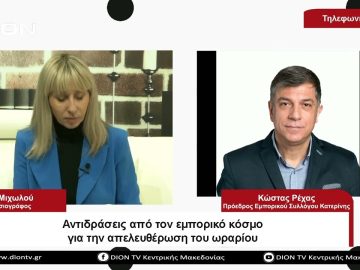 Αντιδράσεις από τον εμπορικό κόσμο για την απελευθέρωση του ωραρίου | Σήμερα σε 60 | 05/04/23