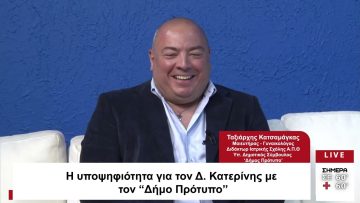 Η υποψηφιότητα για τον Δ.Κατερίνης με τον Δήμο Πρότυπο |Σήμερα σε 60 | 29/05/23
