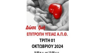 Αφίσα αιμοδοσίας