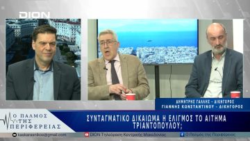 Συνταγματικό δικαίωμα ή ελιγμός το αίτημα Τριαντόπουλου; | 31/03/25