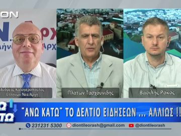 Ο Ανδρέας Καλογερόπουλος  στο πρώτο μέρος ΑΝΩ ΚΑΤΩ Το δελτίο ειδήσεων … αλλιώς!  12/06/2026